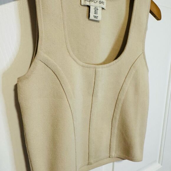 Happily Grey Beige Tank Top - Picture 2 of 7